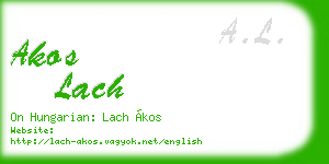 akos lach business card